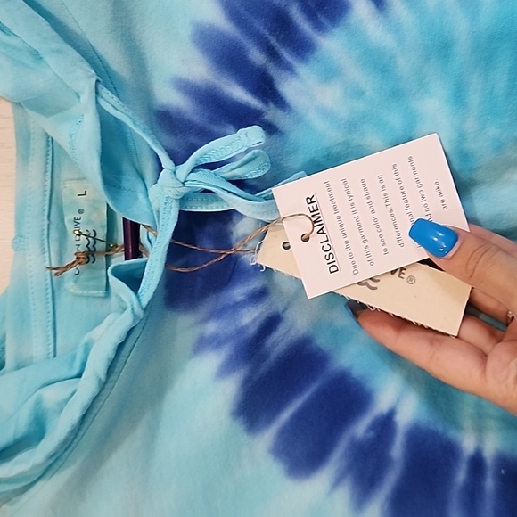 Tyedye turquoise cropped sweater - Picture 5 of 5